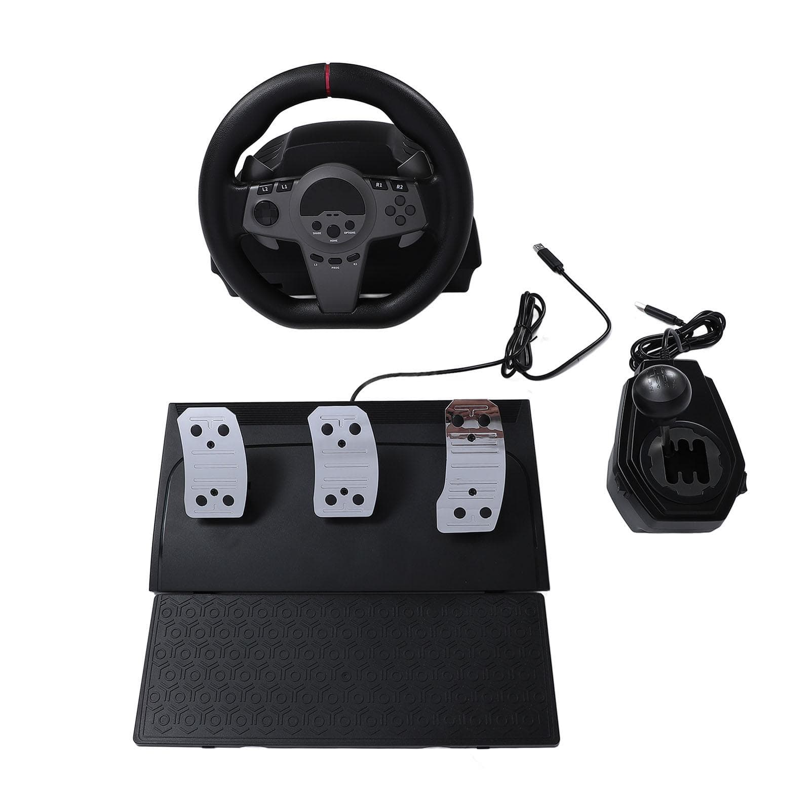 Gaming Steering Wheel with Pedal Shifter Dynamic LED Feedback 270 Degree Racing Wheel for Switch
