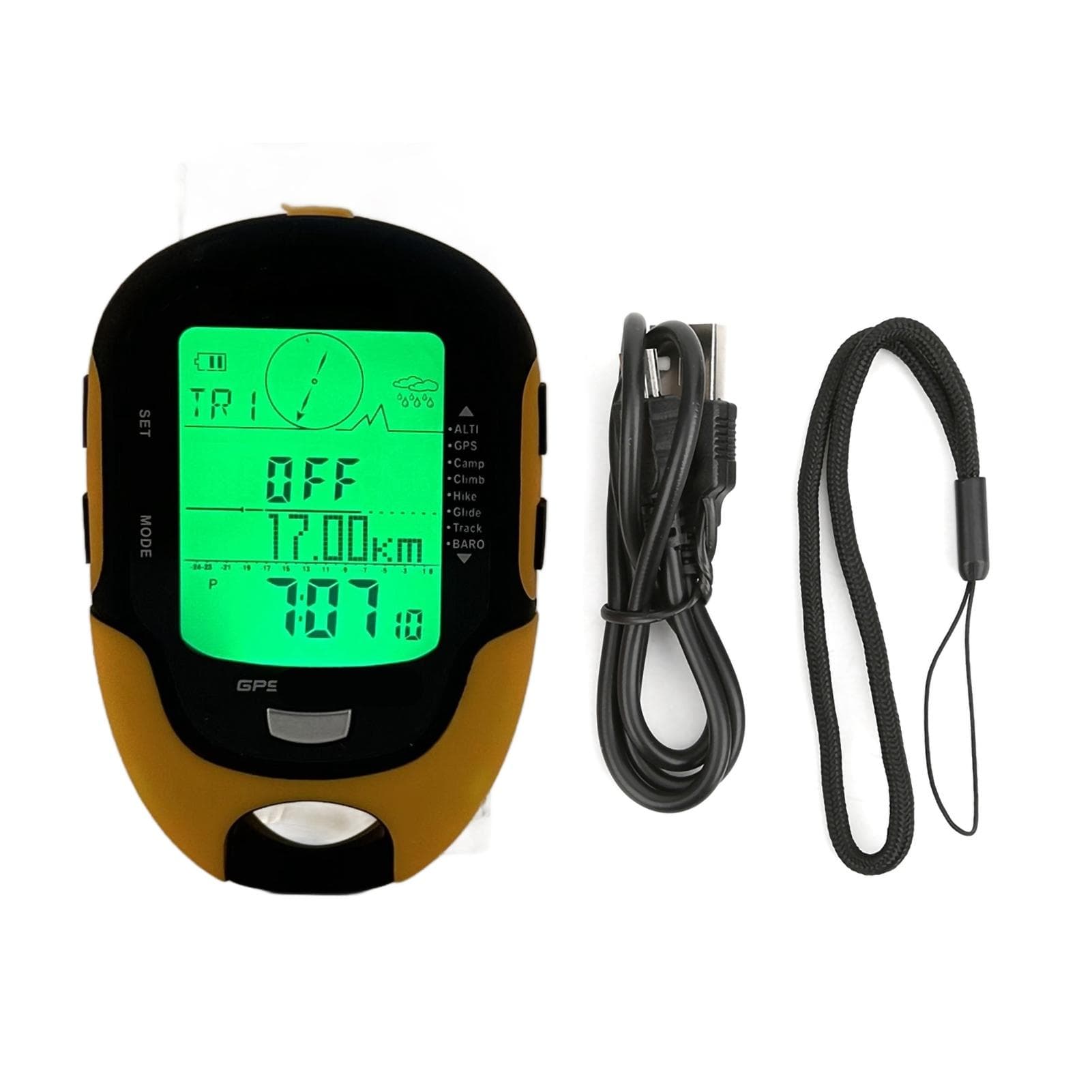 FR510 ABS IPX4 Waterproof Grade Outdoor Navigation Altitude Meter Temperature Humidity Compass GPS
