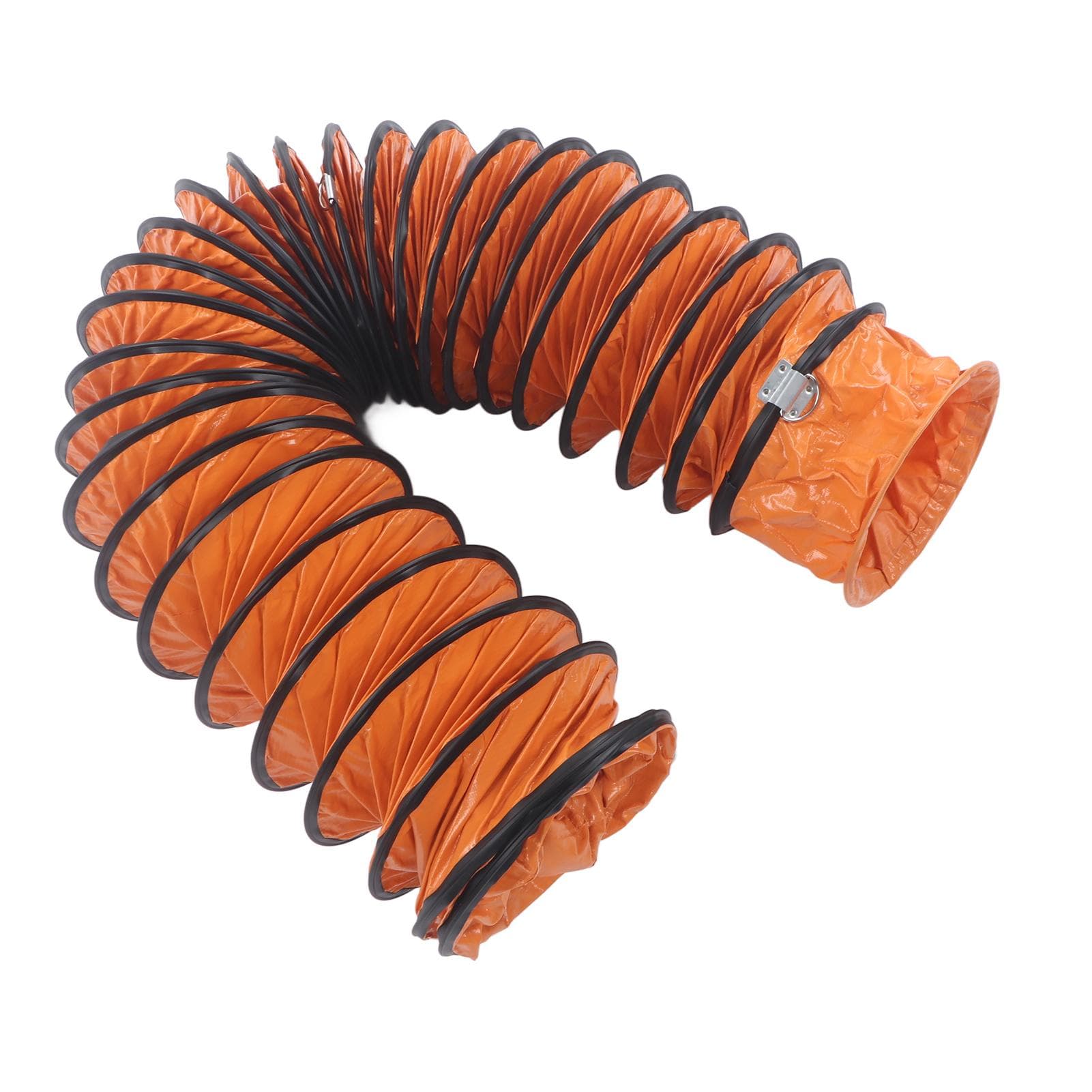 Duct Hosing PVC Flexible for Exhaust Fan Heavy Duty 8in with S Shaped Hook Steel Bracket 10meter 5 M/16.40 FT