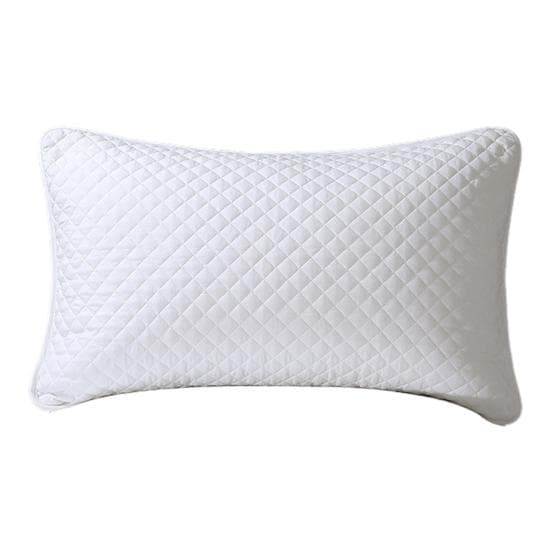Pillow Core Protector Padded Pillowcase with Zipper Breathable Machine Washable Pillow Cover for Protecting Pillow from Sweat Stains Saliva white