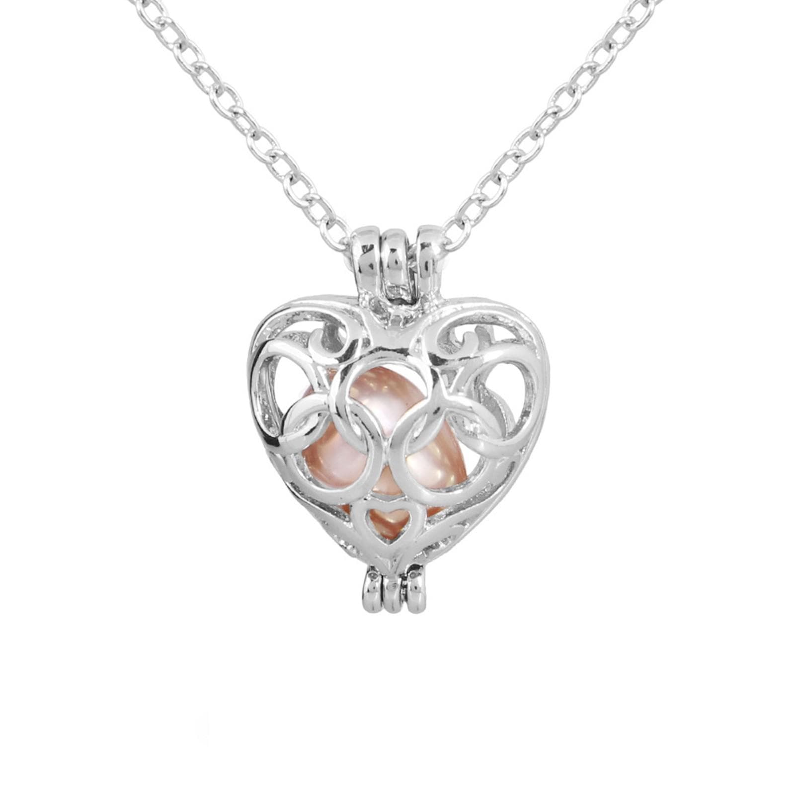 Natural Pearl Wishing Box Pendant Necklace One Size