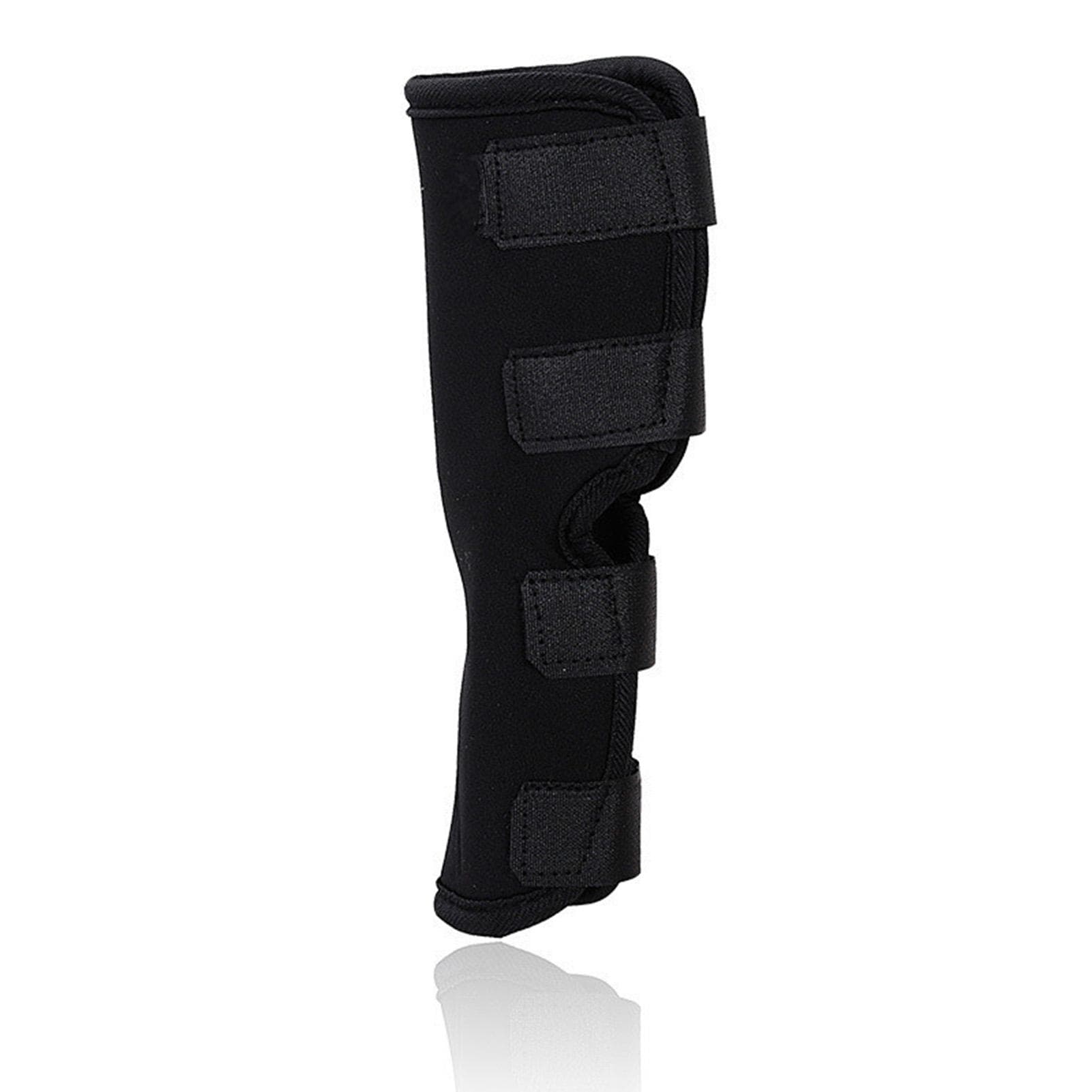 Dog Leg Brace Elastic Adjustable Prevent Slip Compression Wrap Pet Leg Support Protector for S (21g/0.7oz) black