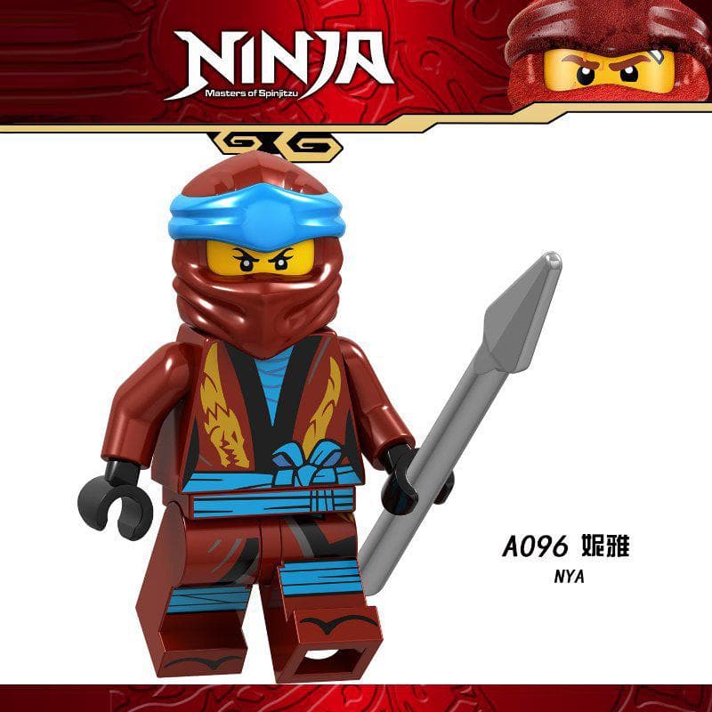 Ninja Figures Jay Kai Lloyd Nya Zane Cole Samurai X Master Wu Building Blocks Set Ninja Movie Action A096