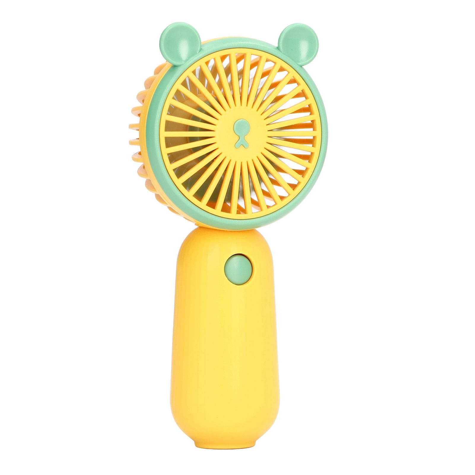 Hand Held Fan Cute Bear Shape USB Rechargeable Portable Battery Operated Ergonomic Handle Mini Fan