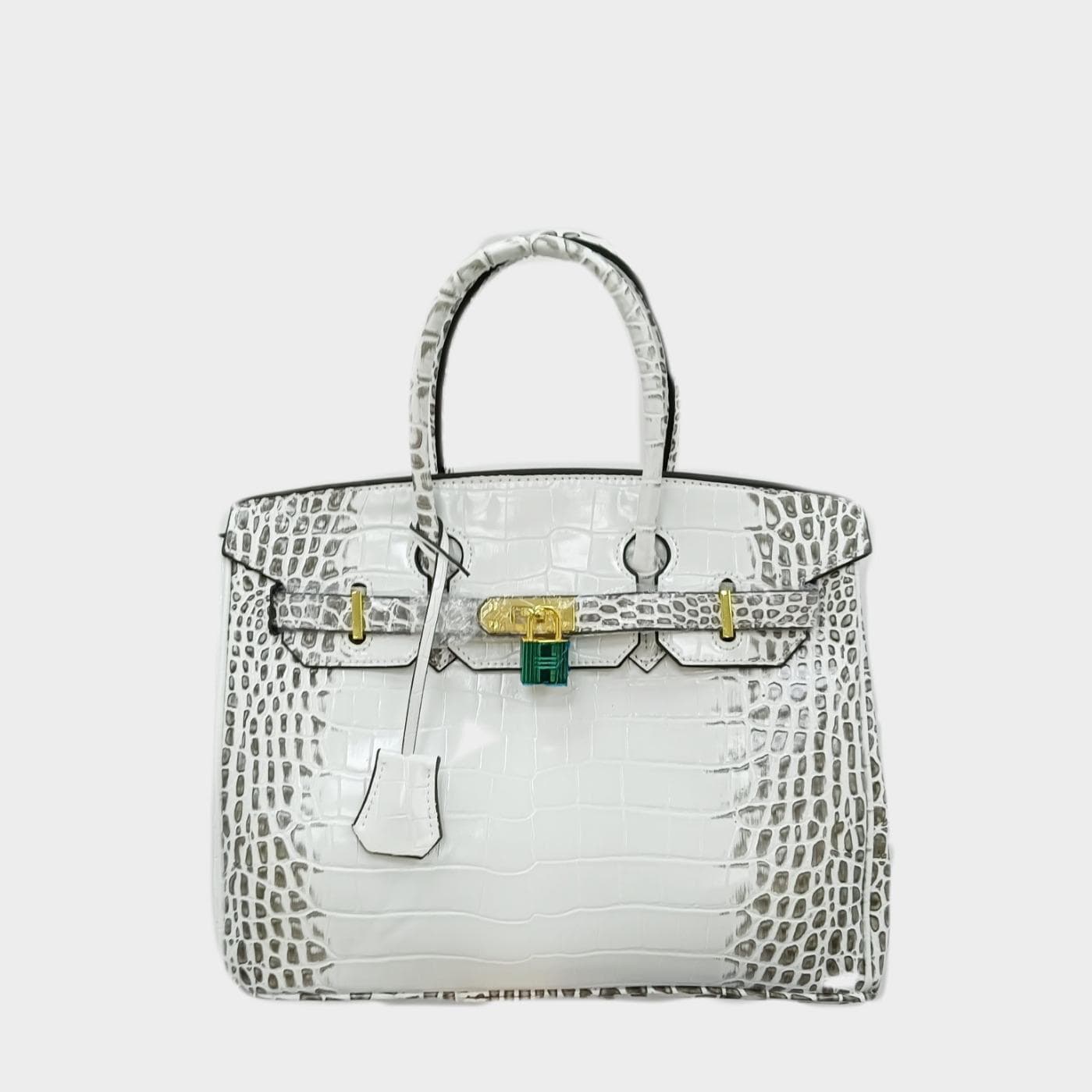 2024 Women's High-End Crocodile Pattern Platinum Shoulder Bag - European & American Fashion, Large-Capacity Crossbody Handbag Small 25*13*20cm