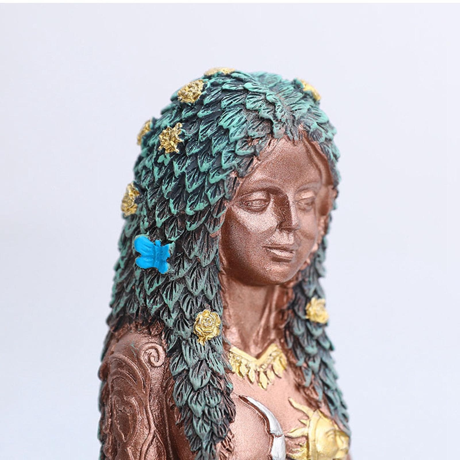 Earth Mother Goddess Statue Mother Earth Goddess Gaia Statue Hand Painted Resin Art Craft Mother s L