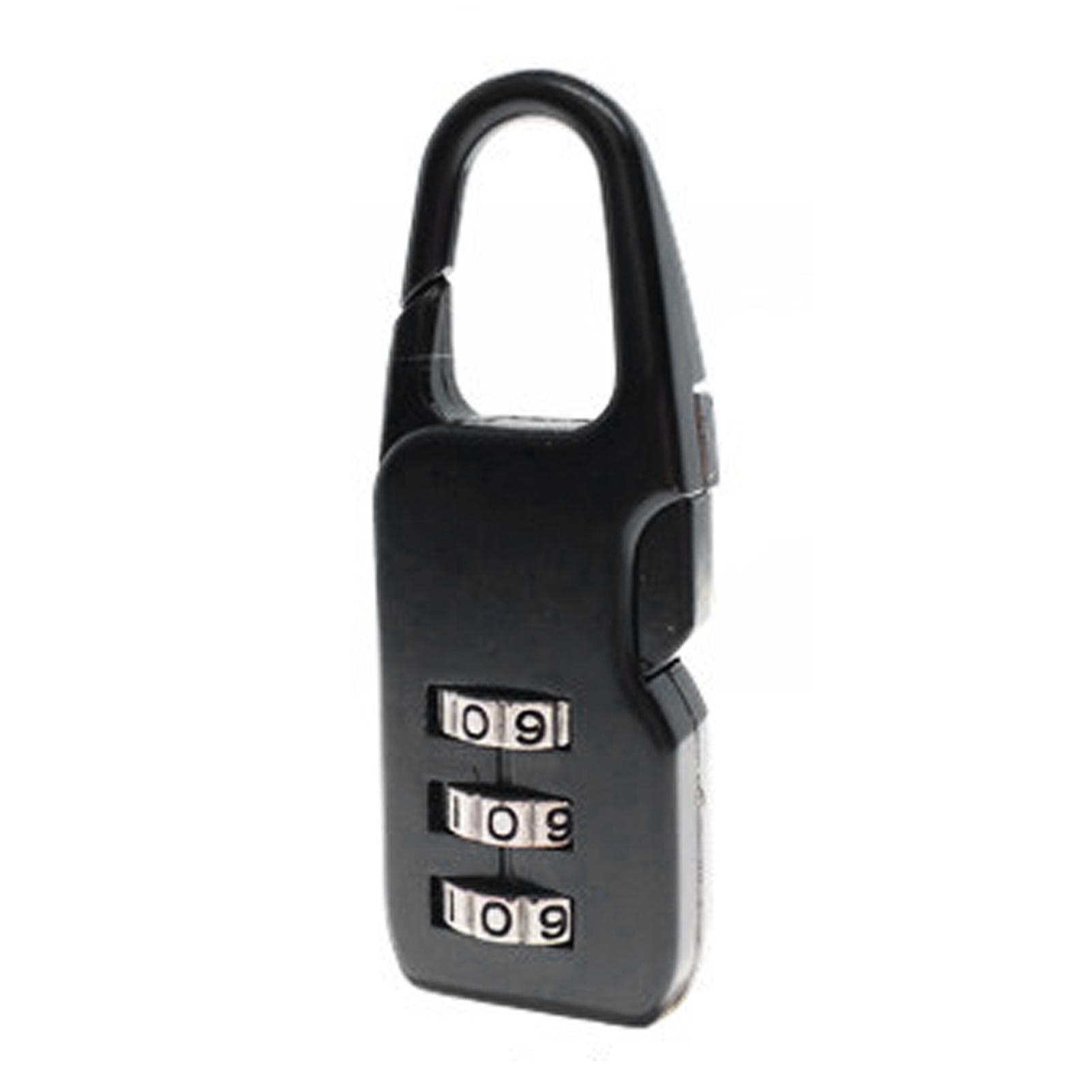 3?Digit Combination Lock Resettable Anti Theft Zinc Alloy Padlock for Gates Backpack DrawersBlack black