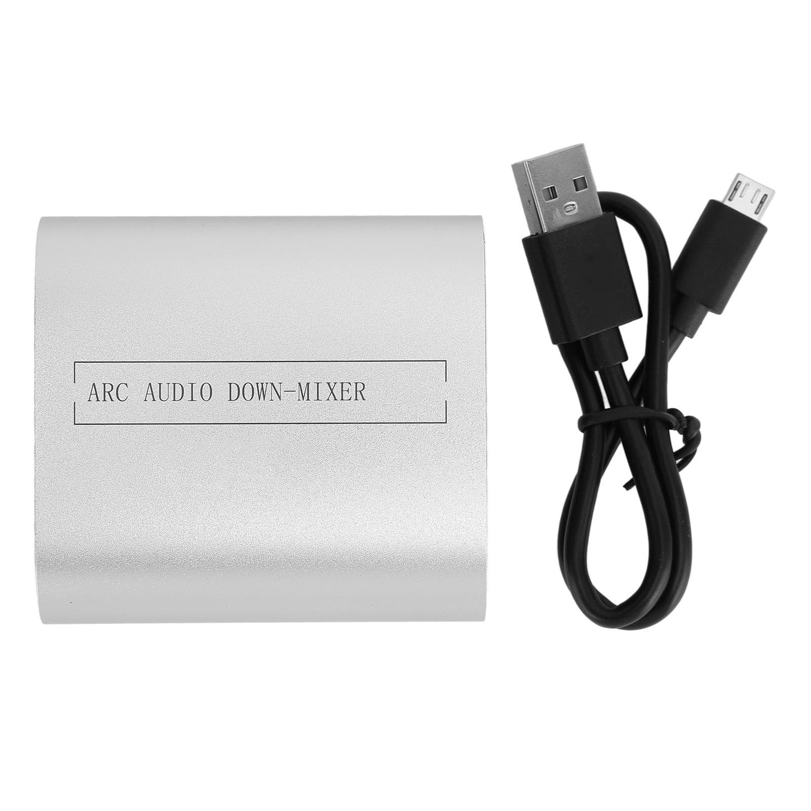 HD Multimedia Interface ARC Sound Downmixer Aluminum Alloy 3.5mm Sound Mixer for Amplifier