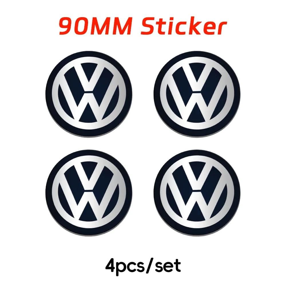 2025 Hot 70mm/80mm/90mm/100mm/120mm Car Wheel Center Hub Cap Stickers For Volkswagen Passat b6 Golf 5 7 Santana Polo Magotan Tig