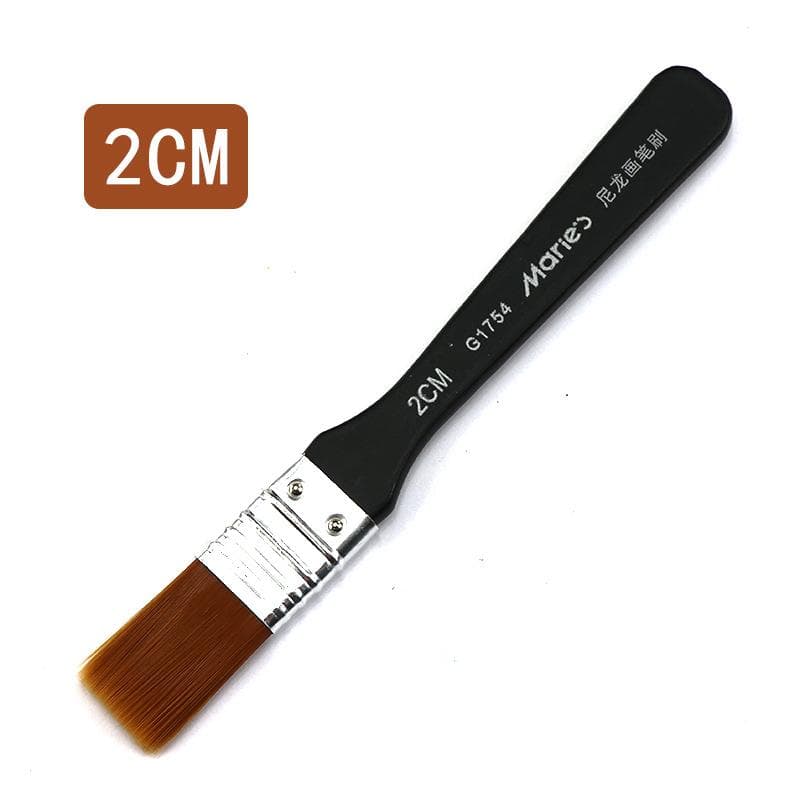 Black Handle Brush Metal Ring Wooden Handle Nylon Hair Artist Watercolor Oil Painting Gouache Acrylic Art Supplies