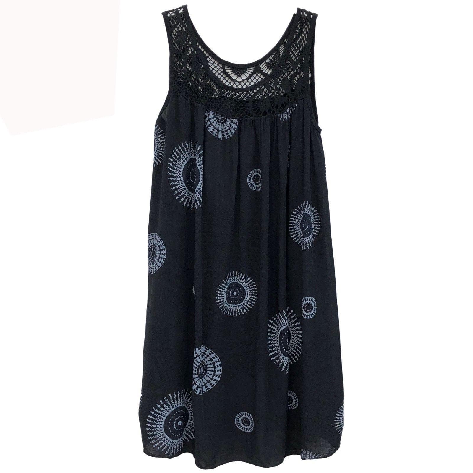 DAFIFY Women's Fashion Bohemia Summer Spring Sleeveless Suspenders O-Neck Casual Dresses L