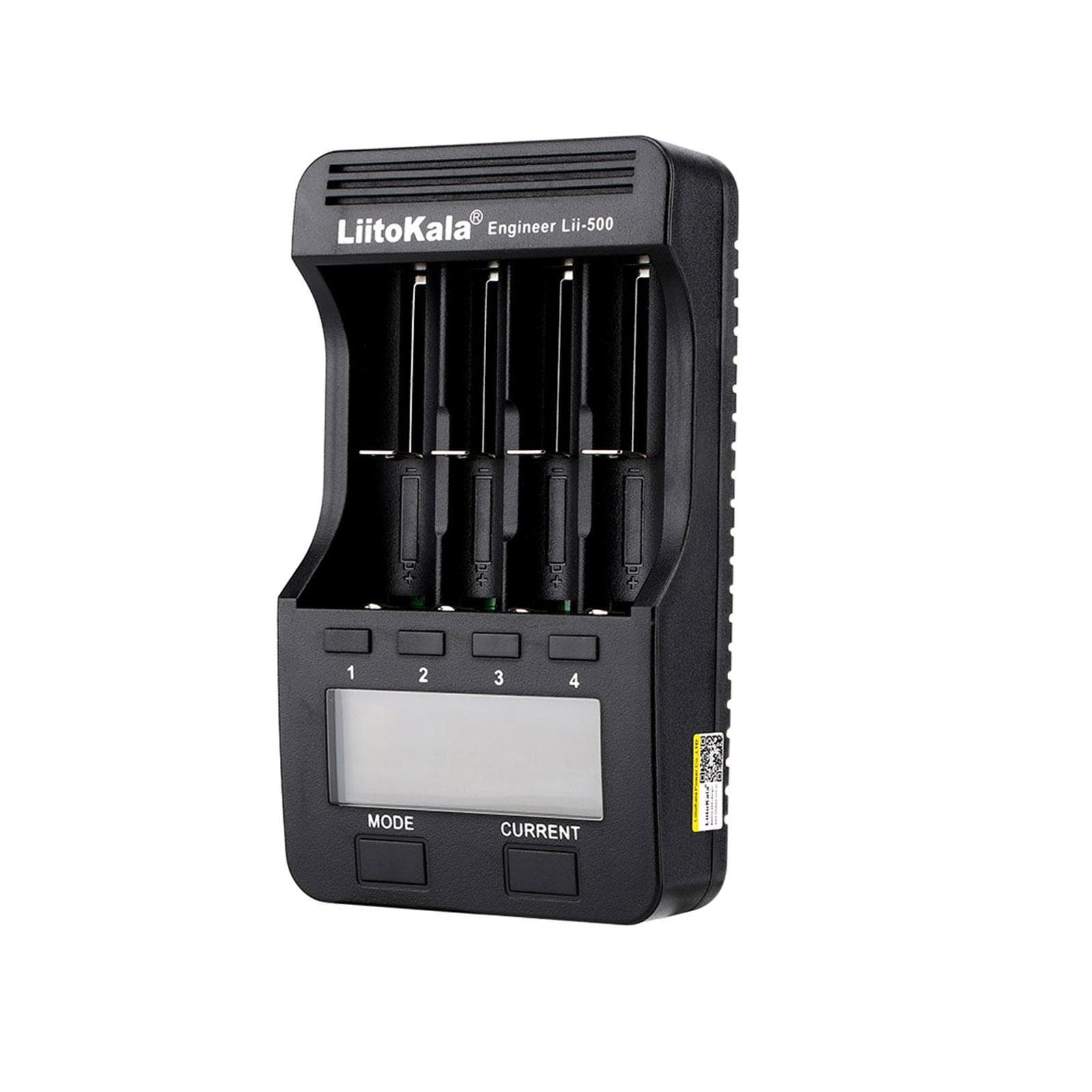 LiitoKala Lii-500 Battery Charger Smart Charger w/ 4 Battery Slots LCD Display for Ni-MH Ni-Cd 1 (Charger)