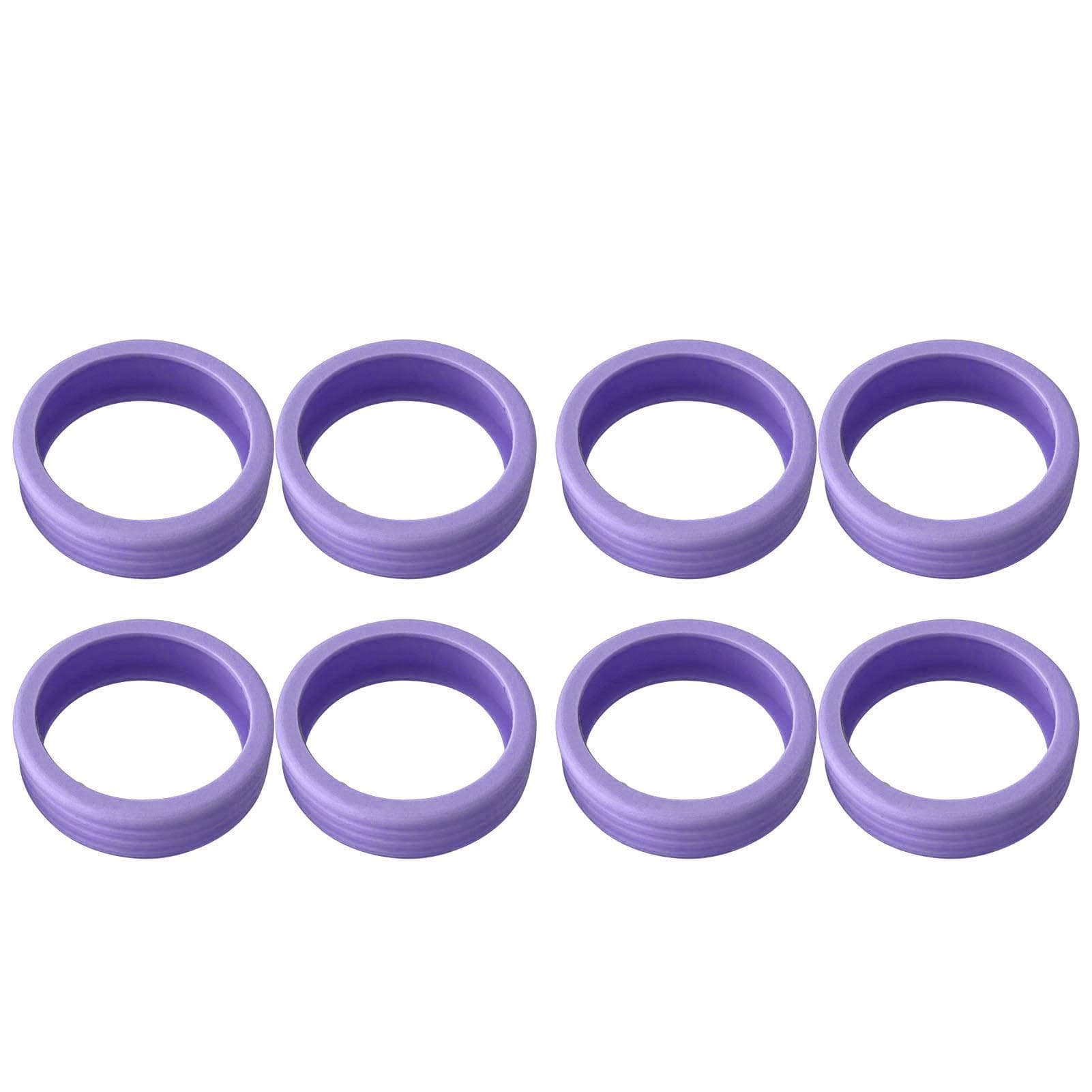 8PCS Luggage Suitcase Wheels Covers Noise Canceling Shock Absorbing Trolley Case Silicone Caster purple