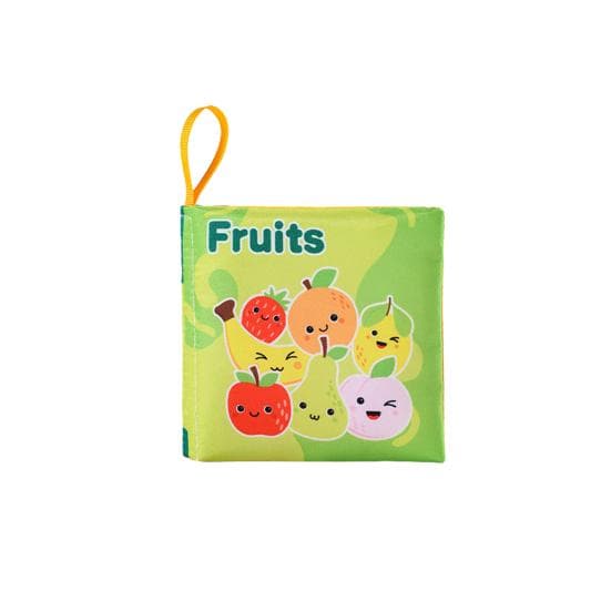 Baby Cloth Book Built-in Sound Paper Animals Numbers Fruits Transportation Colorful Cartoon Prints Brain Develop Educational Toy Sensory Book