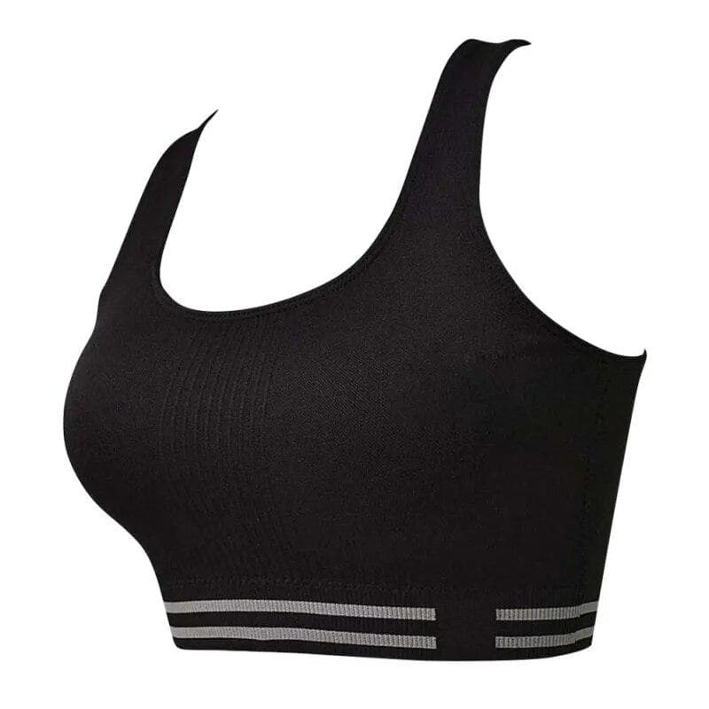 Women Professional Sport Bra Quick Drying Fitness Padded Stretch Workout Bra Gym Training Running Tank Vest Underwear L