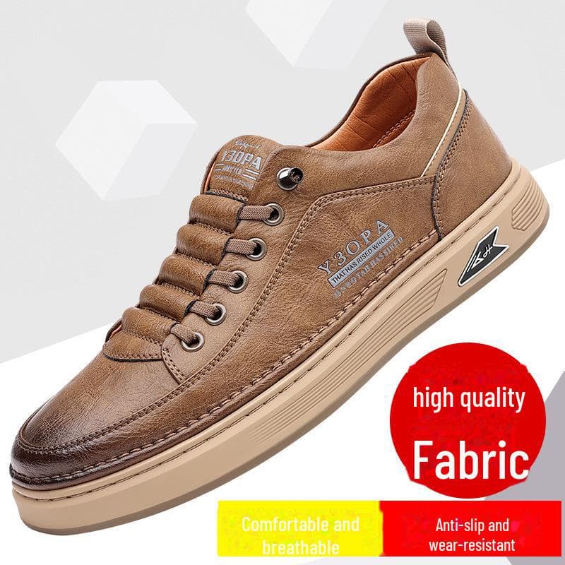 2024 Spring Men's Soft-Soled Cowhide Casual Sneakers - White 47