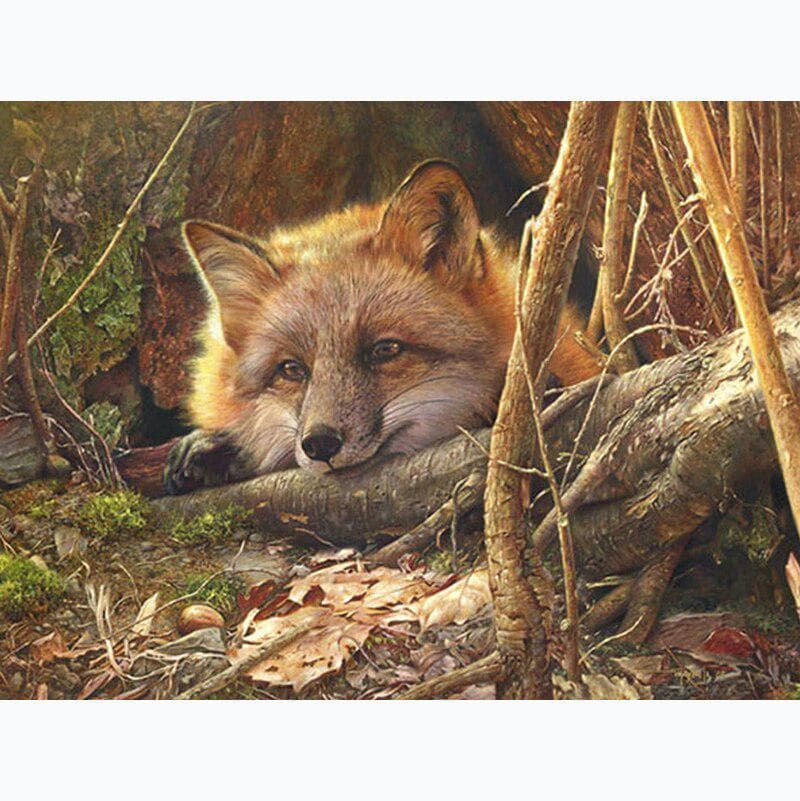 Diamond Painting Animal Fox Full Diamond Embroidery Pattern Rhinestones Diamond Mosaic Needlework 20X30CM