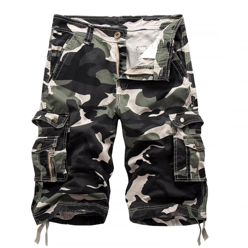 2025 Summer Military Camo Cargo Shorts Fashion Camouflage Multi-Pocket Homme Army Casual Shorts Bermudas Masculina Plus size 40 36 army green