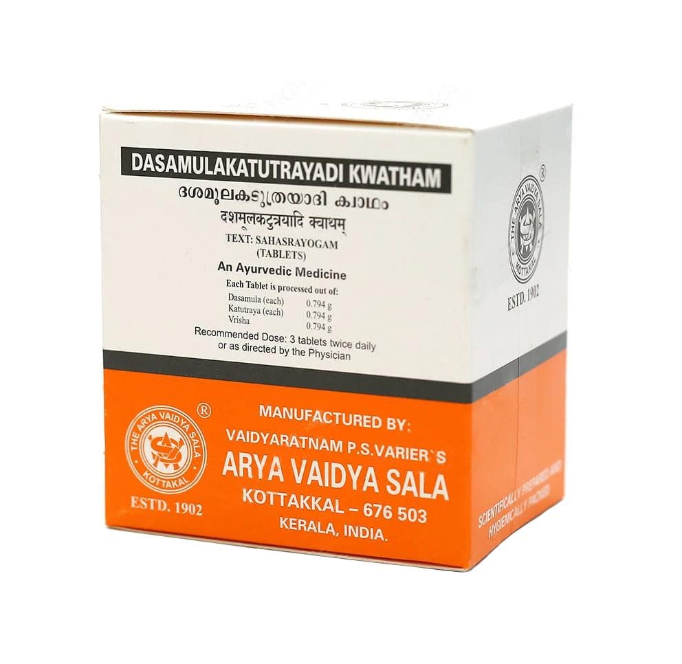 Dasamulakatutrayadi Kwatham (100 tab), Dasamulakatutrayadi Kwatham, Kottakkal Ayurveda