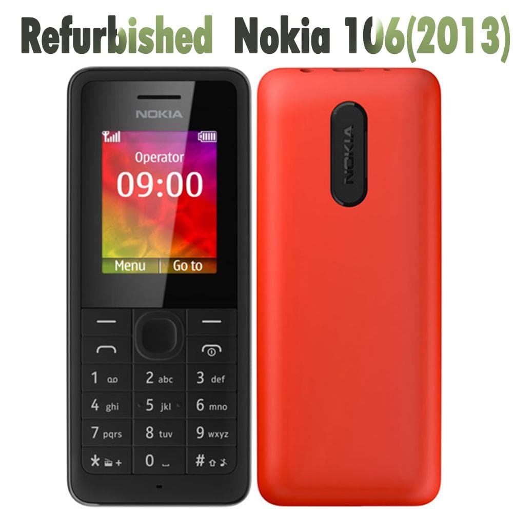 Refurbished Nokia Original Nokia 106(2013) Mobile Phone With 1 SIM Simple Set black