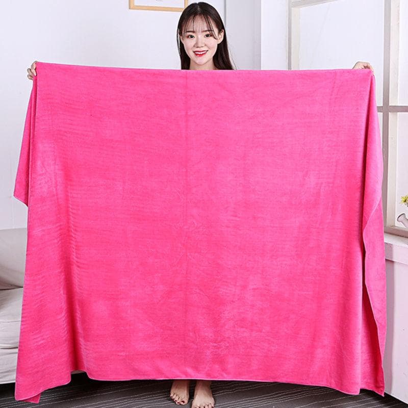 70-200cm Extra Large Microfiber Bath Towel Soft Super Absorbent Map Quick-drying Towels Homeuse 60x90cm pink