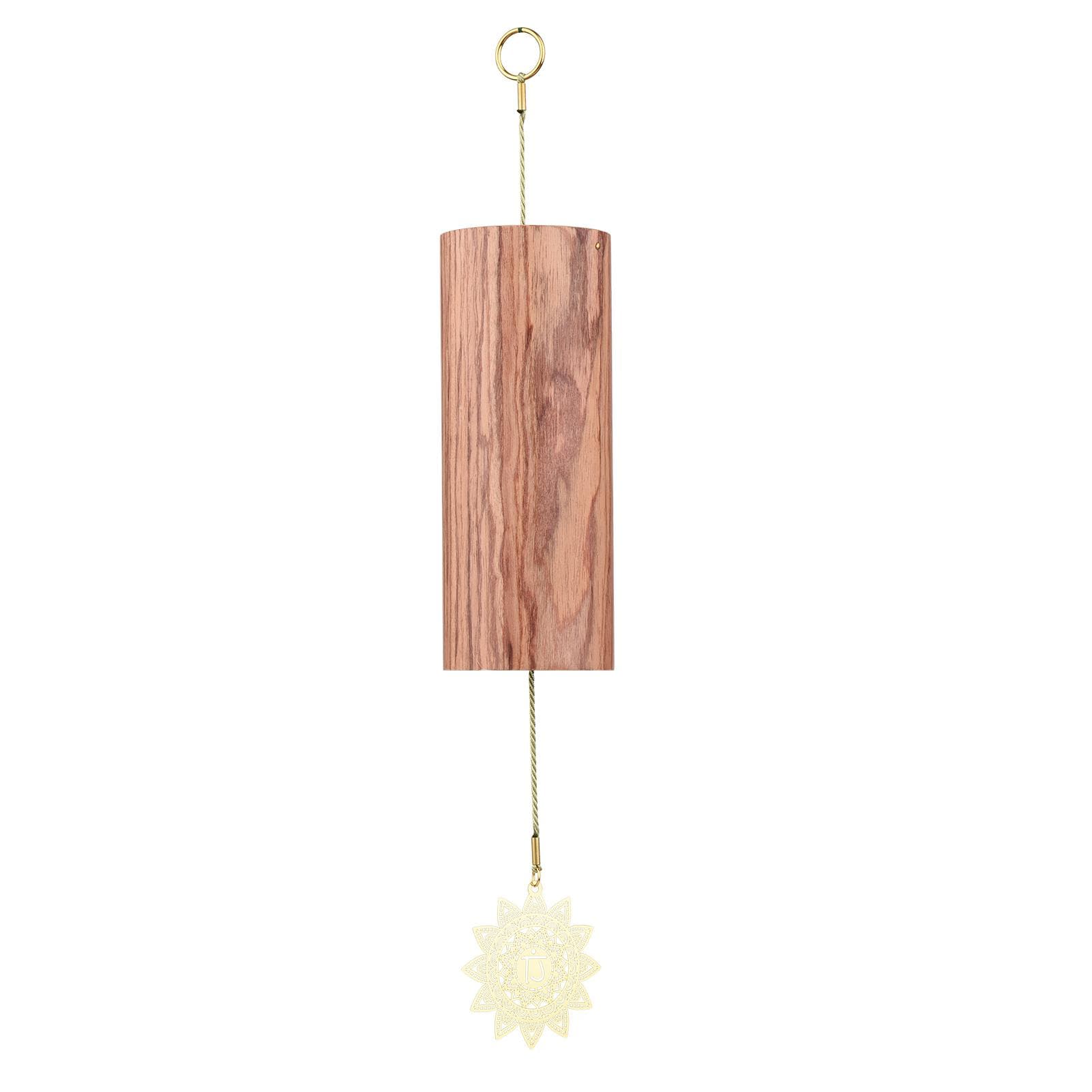 Chakra Chimes Natural Bamboo Wind Chimes Meditation Chord Windchime Windbell for Outdoor Garden Heart