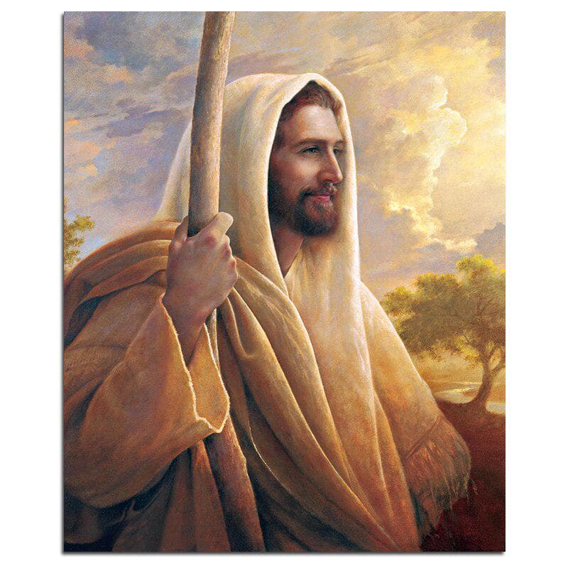 Light Of The World 5D DIY Diamond Painting Religion Full Round Diamond Embroidery 20X30CM