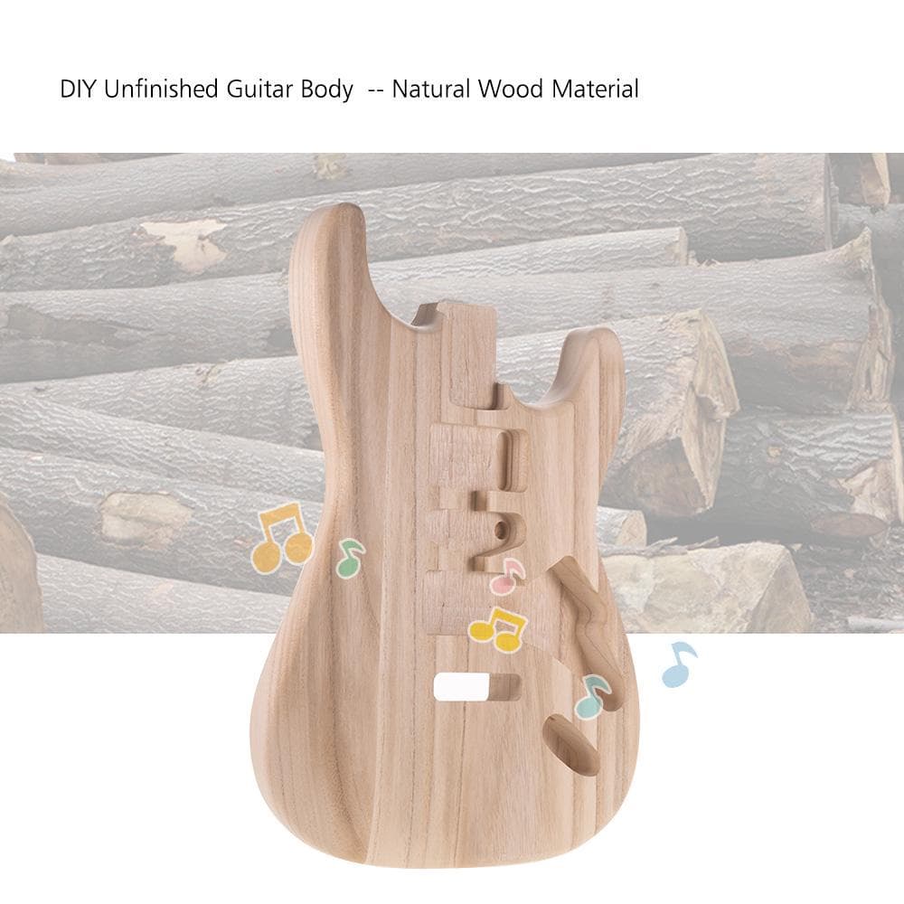 Muslady ST01-DT Unfinished Handcrafted Guitar Basswood Electric Guitar Barrel Replacement Parts Basswood