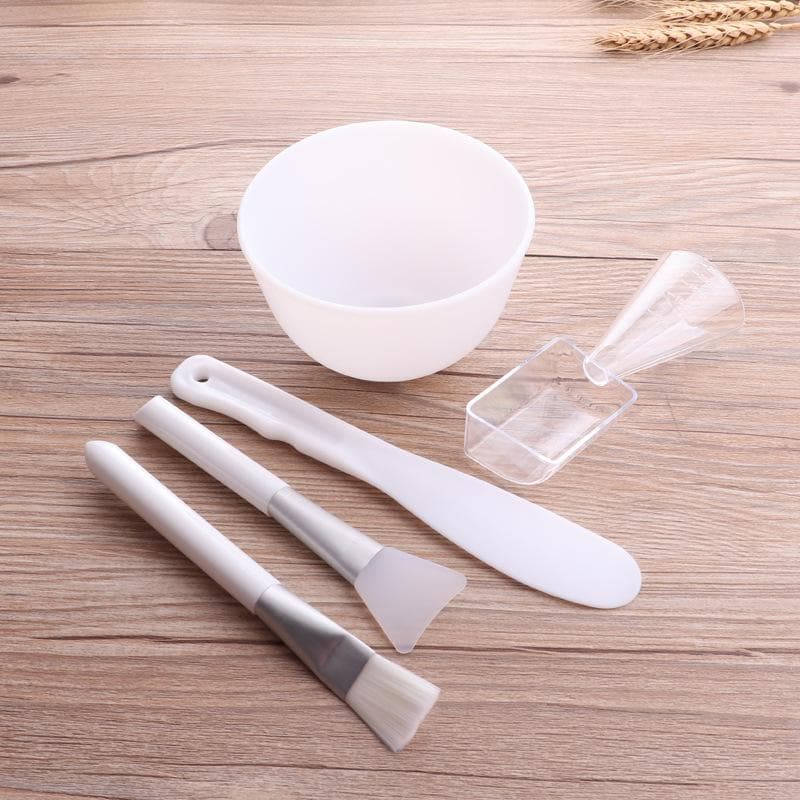 Face Set For Mask Mixing Bowl Facial Skin Care Tools Kit Women Beauty Supplies Makeup white