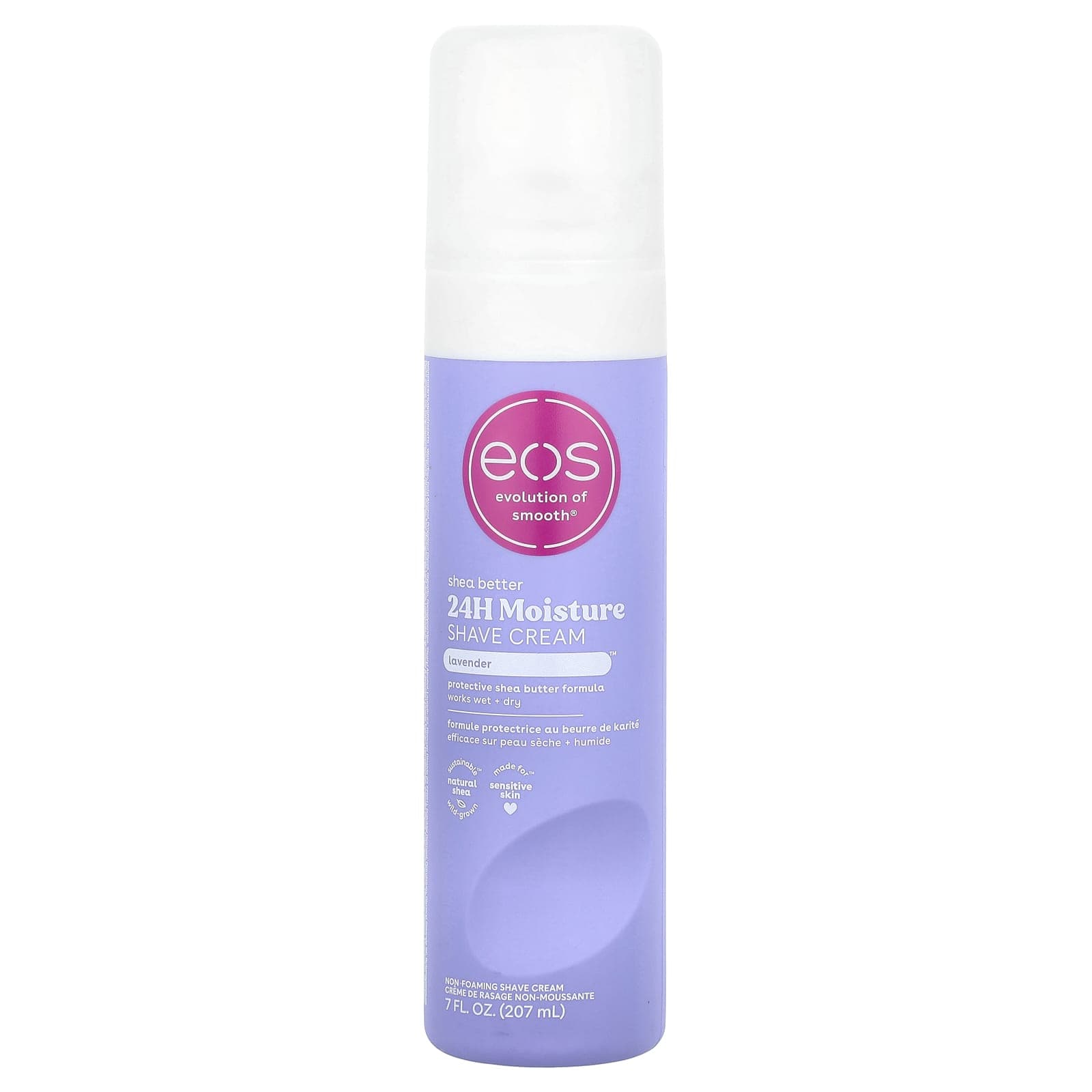 EOS, Shea Better, 24-Hour Moisture Shave Cream, Lavender, 7 fl oz (207 ml)
