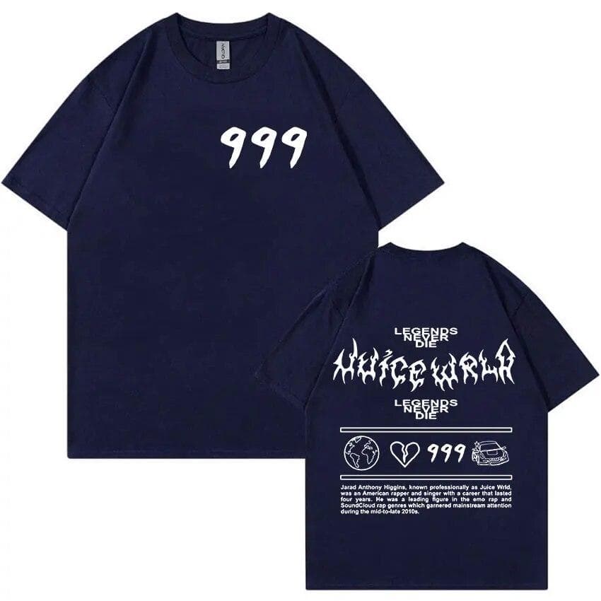 Rapper Juice Wrld 999 2023 Graphic T-Shirt Unisex WoUnisex Fashion Cotton Oversized T-shirts Hip Hop Vintage Gothic T Shirt Streetwear L