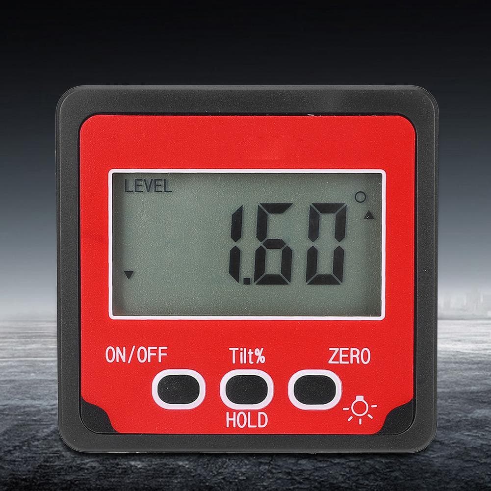 Digital Display Angle Meter 3-Button Inclinometer with Magnetic Bottom Measurement Tool