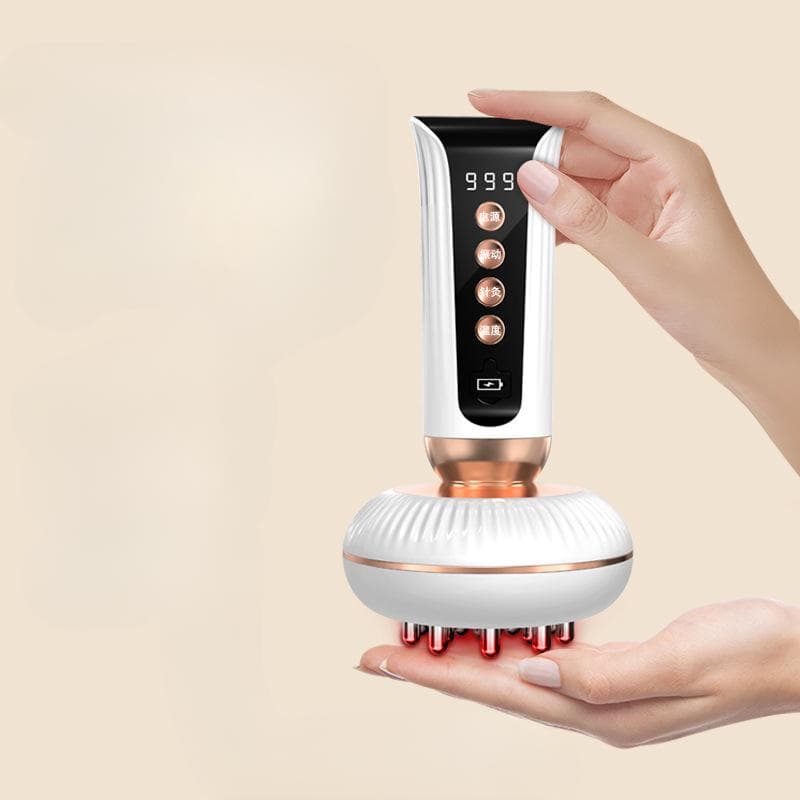 Household electric meridian brush, meridian dredging, compress, physical therapy, full-body abdominal massage, massager. white