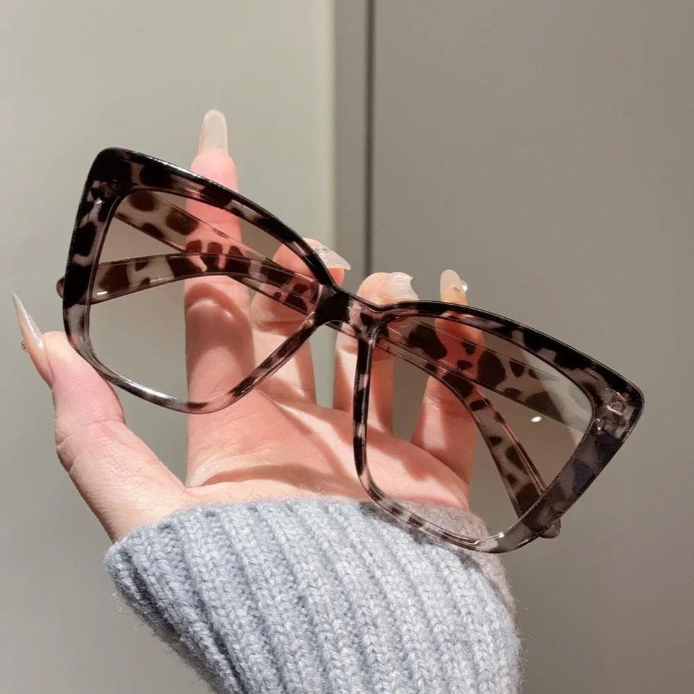 Trendy Cat Eye Sunglasses For Women Men Large Frame Retro Square Sun Glasses UV400 Protection Fashion Shades other