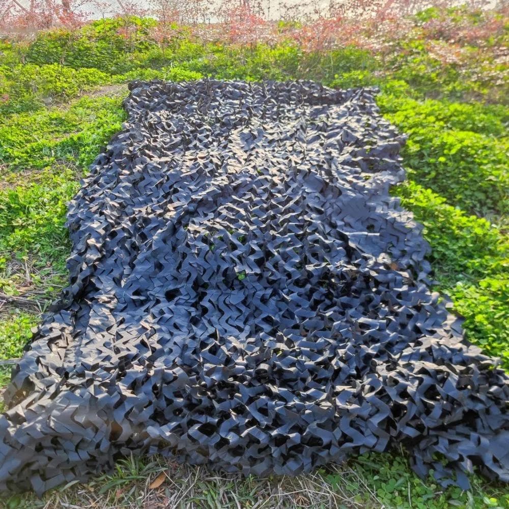 Outdoor Camouflage Net Sun Protection For Camping Shooting Hunting Hide Decoration Green/White/Blue/Khaki 1.5*3m black