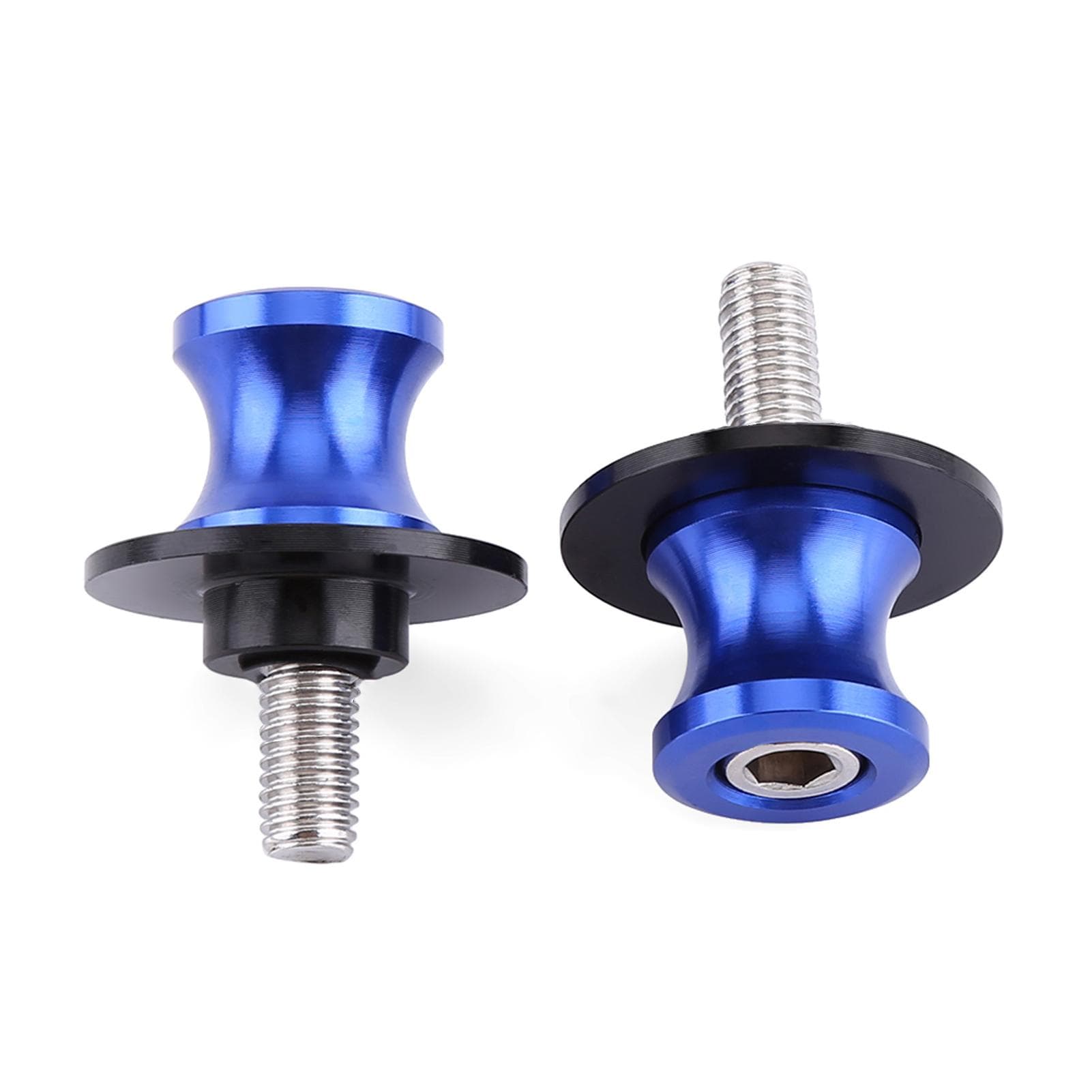 Motorcycle CNC Rear Stand Swing Arm Spool Sliders Stand Swingarm Bobbins(8mm, Silver)