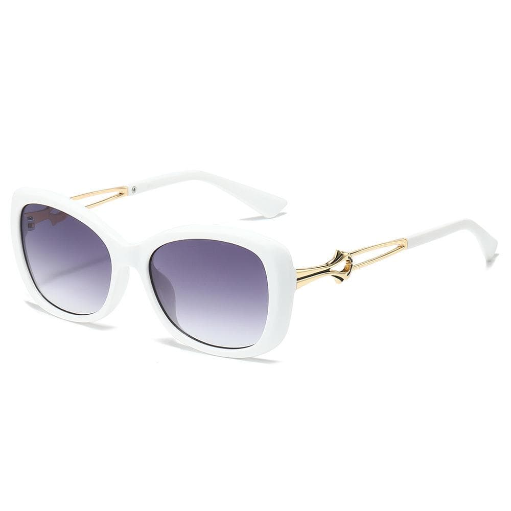 Y2K Luxury Gradient Square Sunglasses for Women Trendy Swan Decor UV400 Protection Unisex Fashion Accessories as picture