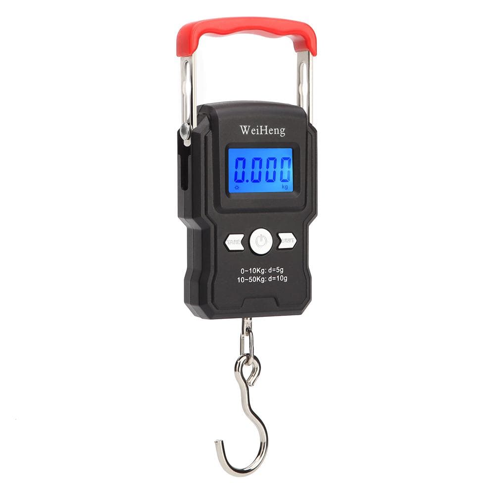 50Kg/5g LCD Digital Display Backlight Portable Hanging Hook Scale Double multicolour