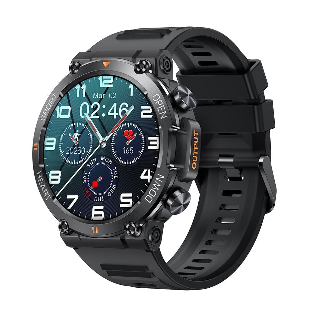 MEVADEN New 1.39 inch Men's Bluetooth Call Smart Watch Sports Fitness Tracker Heart Monitor Smartwatch For Android IOS 400mAh MD56 black