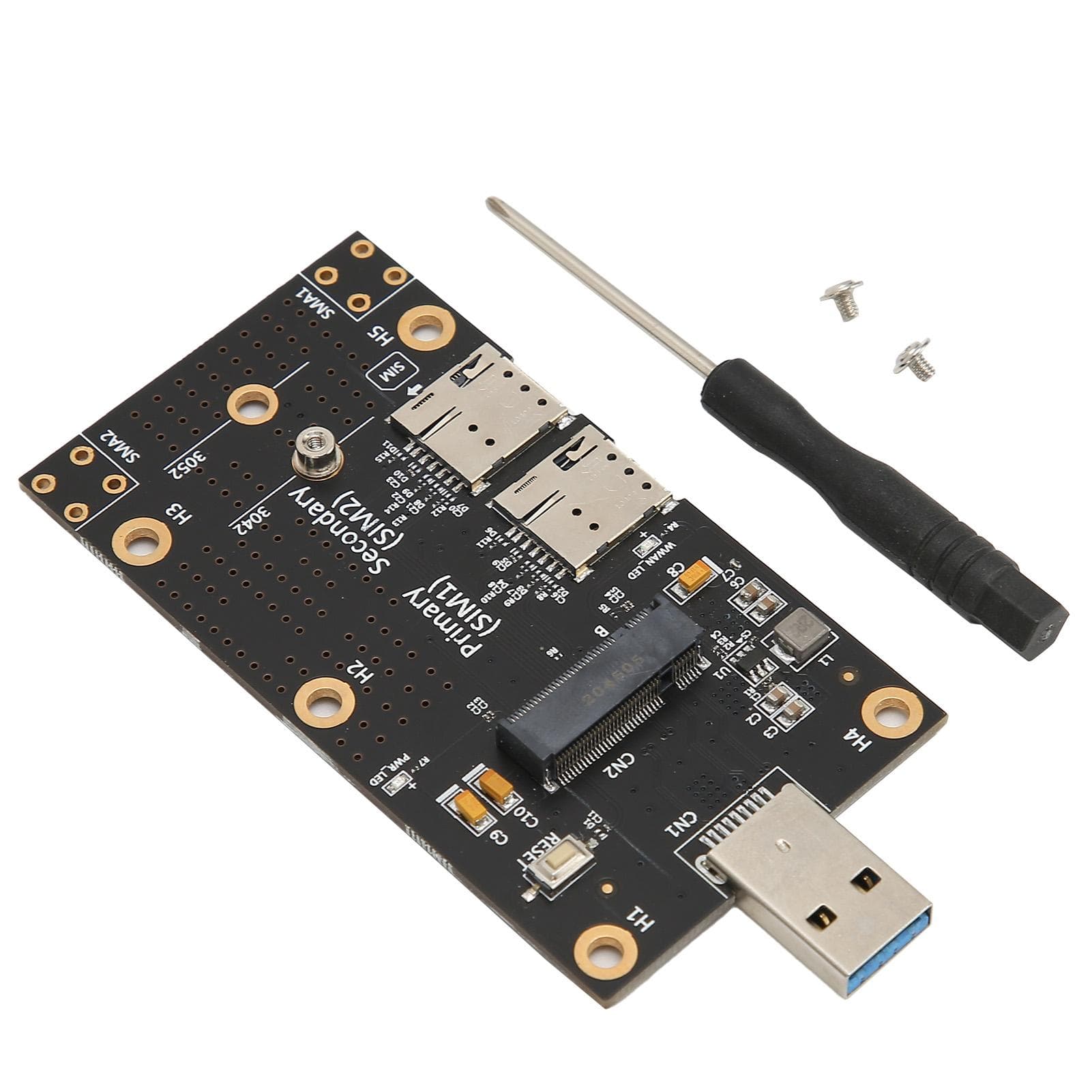 M.2 to USB 3.0 Adapter Push Connector for Dual SIM Card Slot Computer 3G4G5G Module