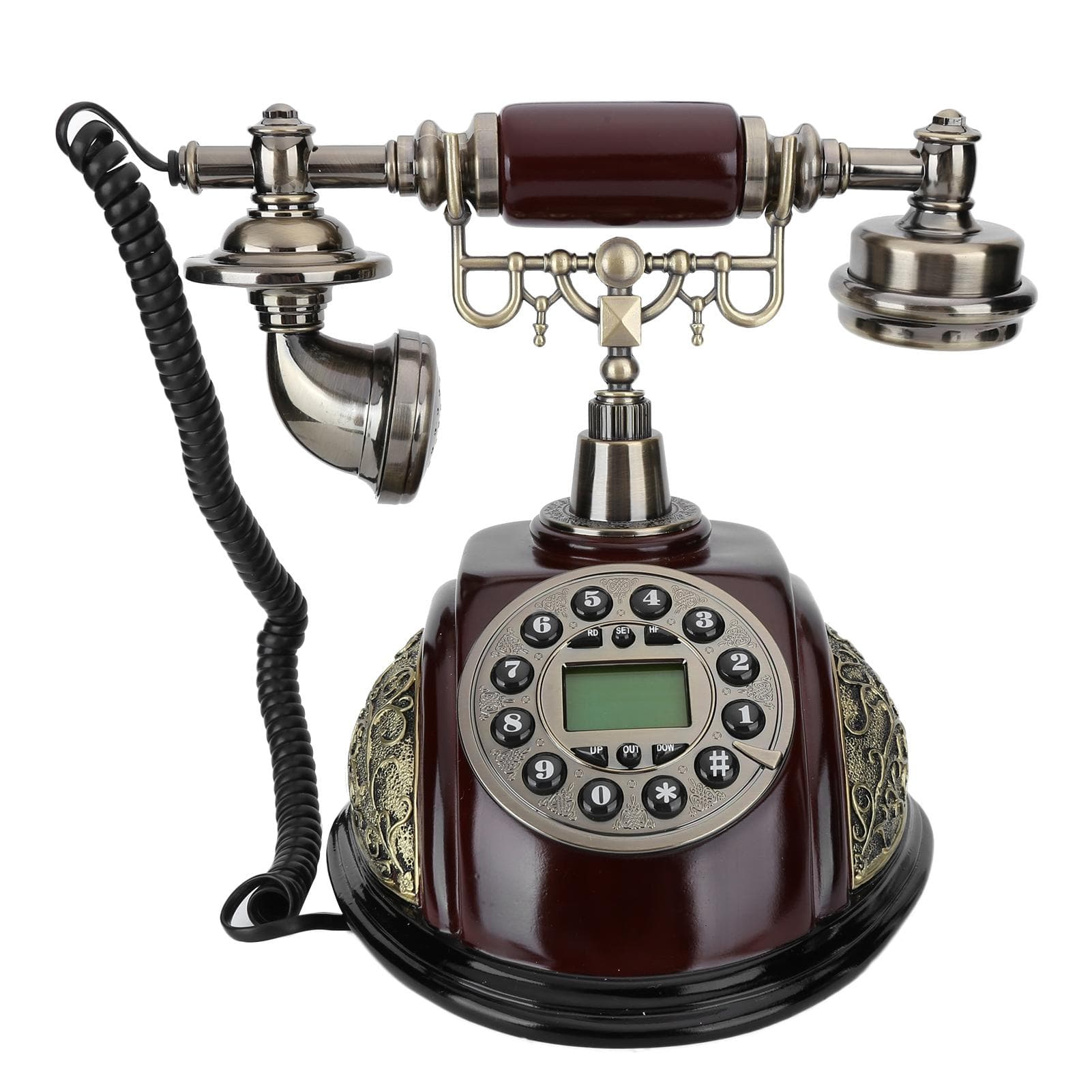 CTN8028 Vintage Desk Telephone Multifunction ABS Landline Phone with ReDial Flash