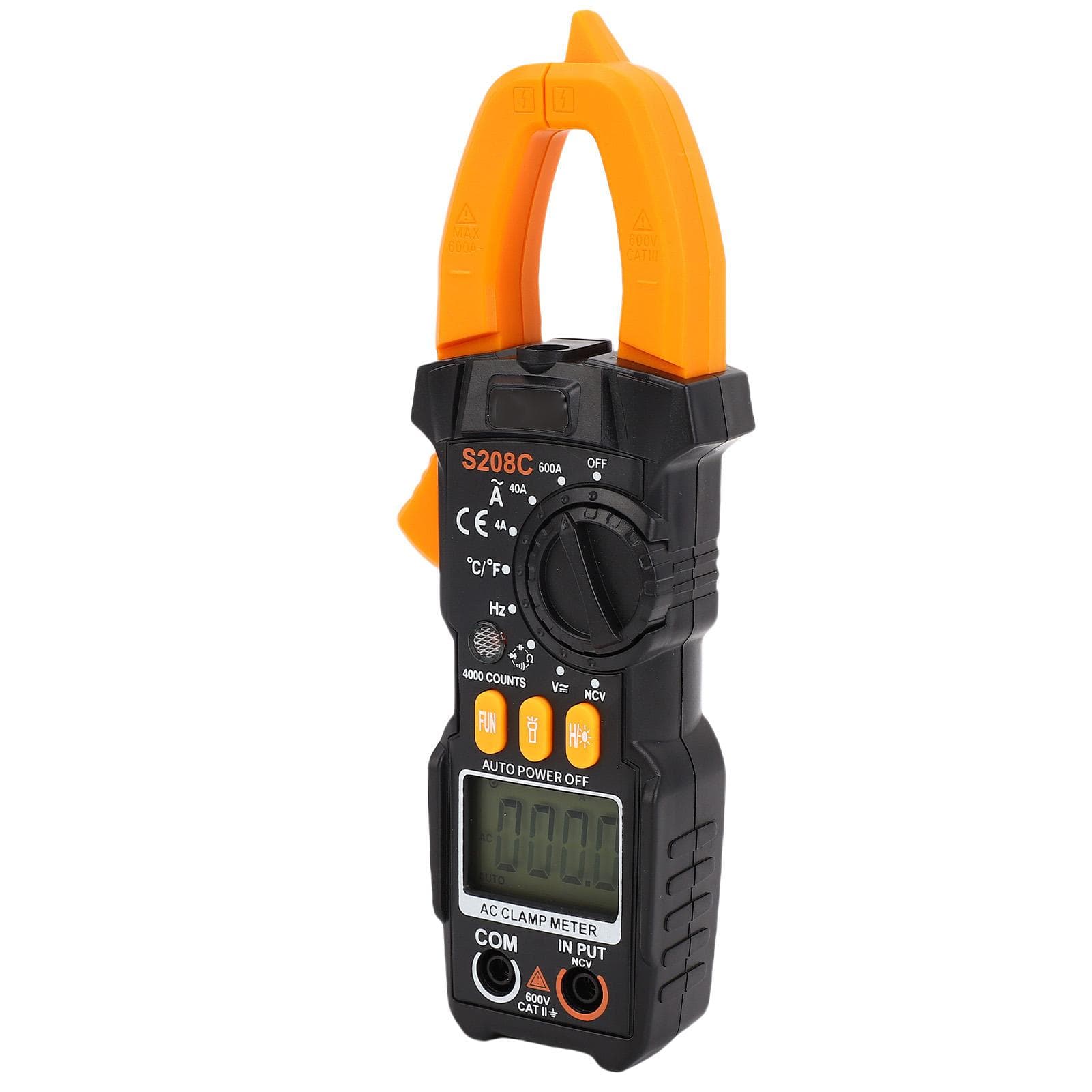 Clamp Meter 6000 Counts Multimeter NCV AC DC Voltage Current Temperature Resistive Value Diode