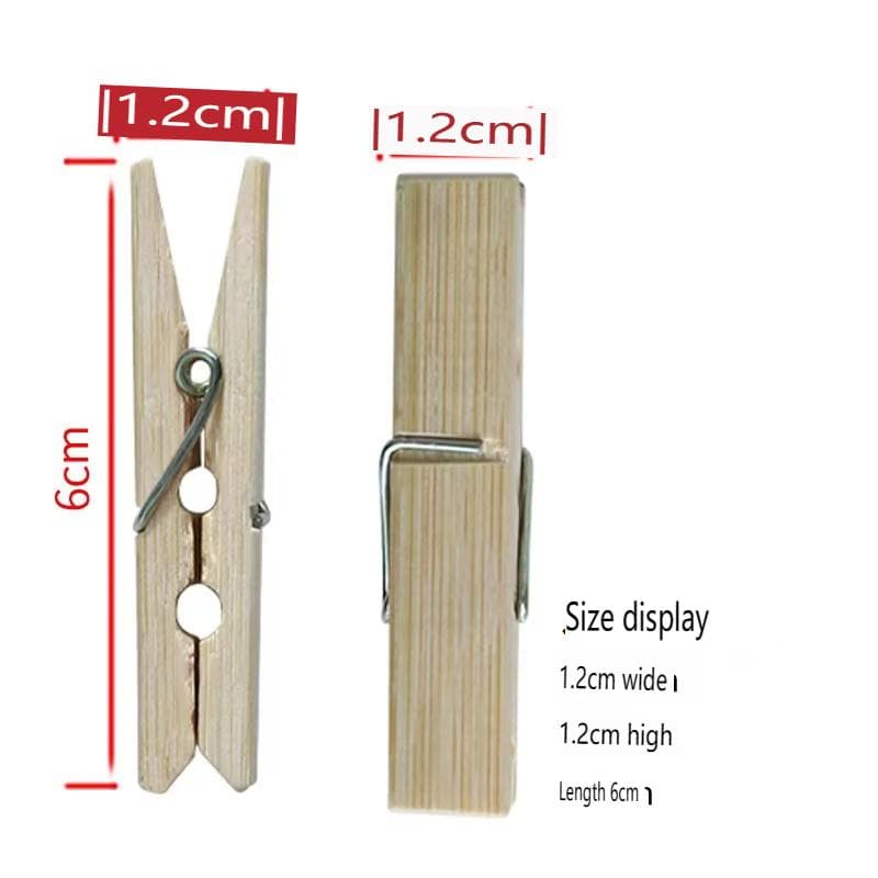 20 pcs Natural Bamboo Clothes pins Photo Clips Clothespin DIY Wedding Party Wooden Clip Clips Pegs