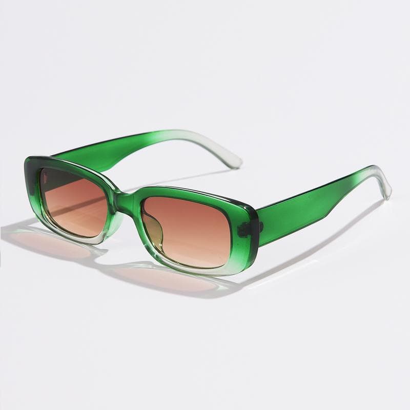 Men Small Rectangle Designer Sun Glasses Retro Black Lens UV400 Protective Eyewear for Driving Fishing