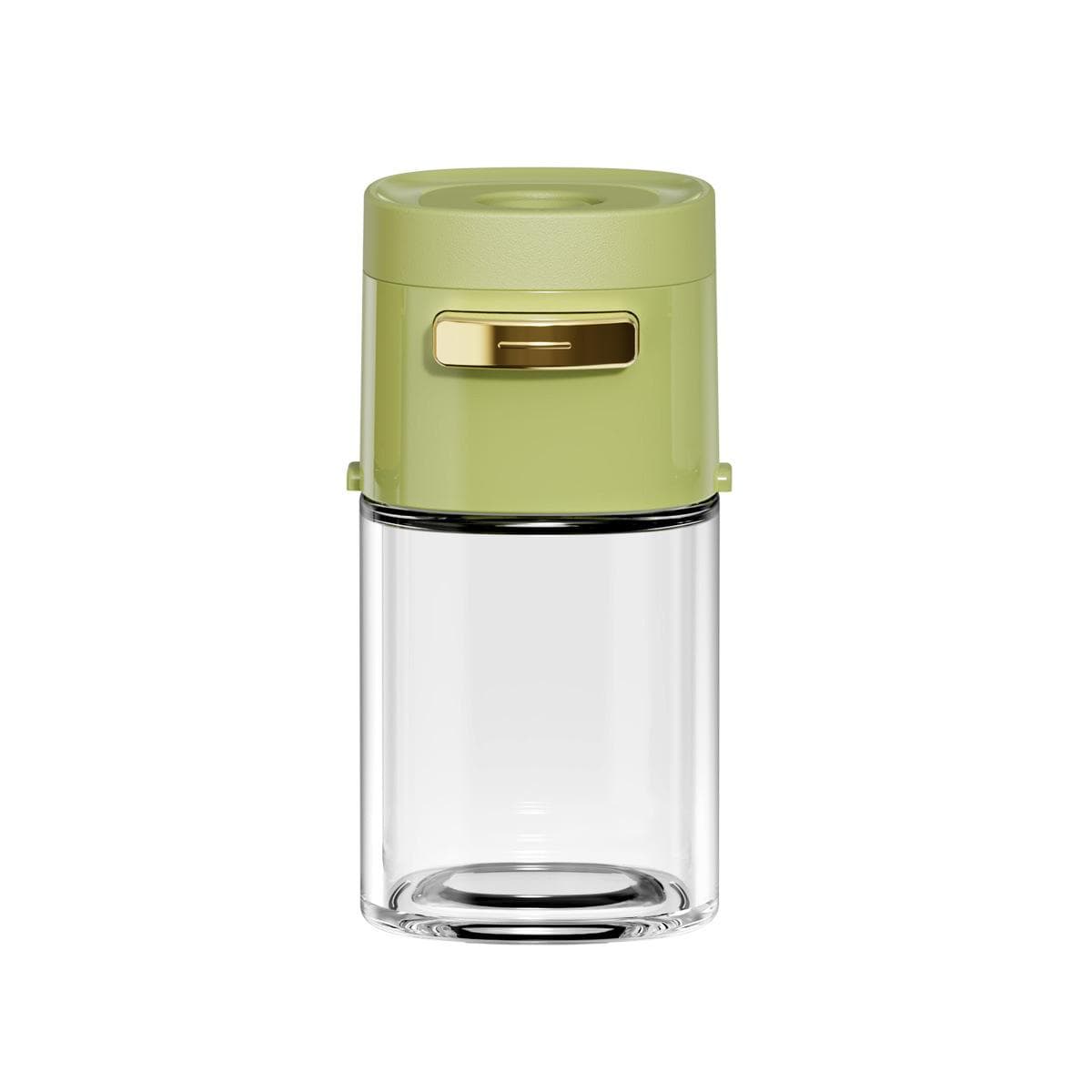 180ml Glass Quantitative Seasoning Jar Press-Type Salt Control Bottle Kitchen Household Seasoning Can Sealed Salt Jar
