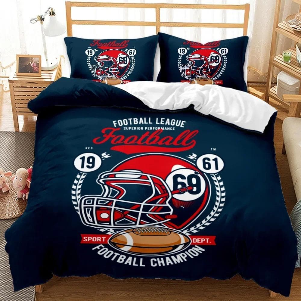 Sport Rugby 3D Print Comforter Bedding Set Cartoon Scenery Adult Europe Queen Twin Single Size Duvet Cover Set Pillowcase Luxury 70x133cm 2pcs