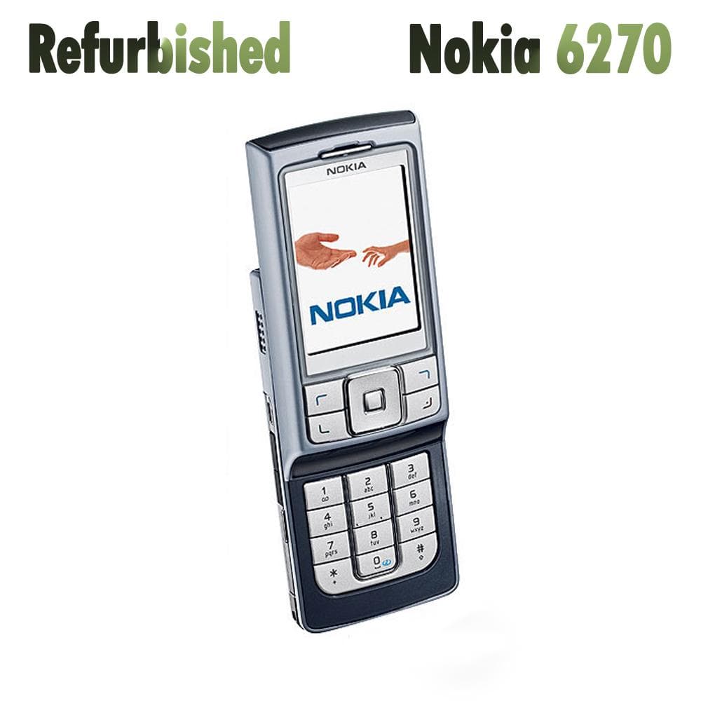 Refurbished Nokia Unlocked Original Nokia 6270 Feature phone Mobile Phone With 1 SIM 1 Battery 1 Charger silver