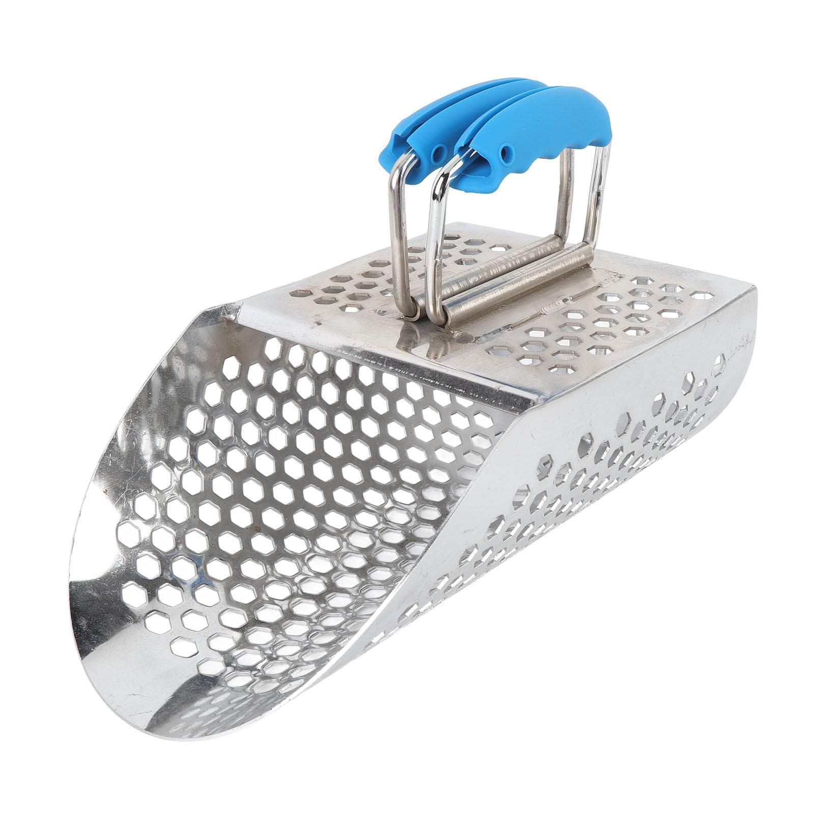 Metal Detecting Sand Scoop Foldable Handle Stainless Steel Sand Sifter Shovel for Beach Discovering