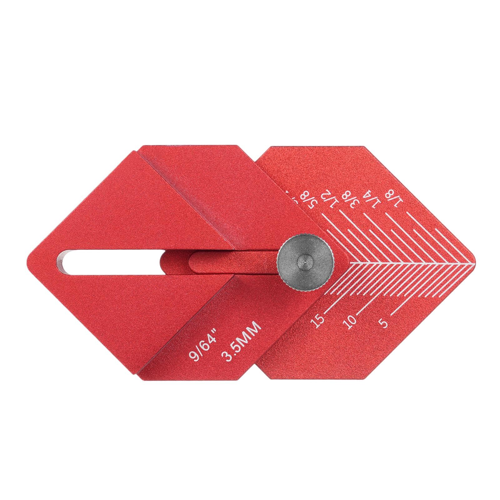 Woodworking Measuring Ruler Trim Carpentry Tools Finishing Work Multi-Tool for Measuring and red