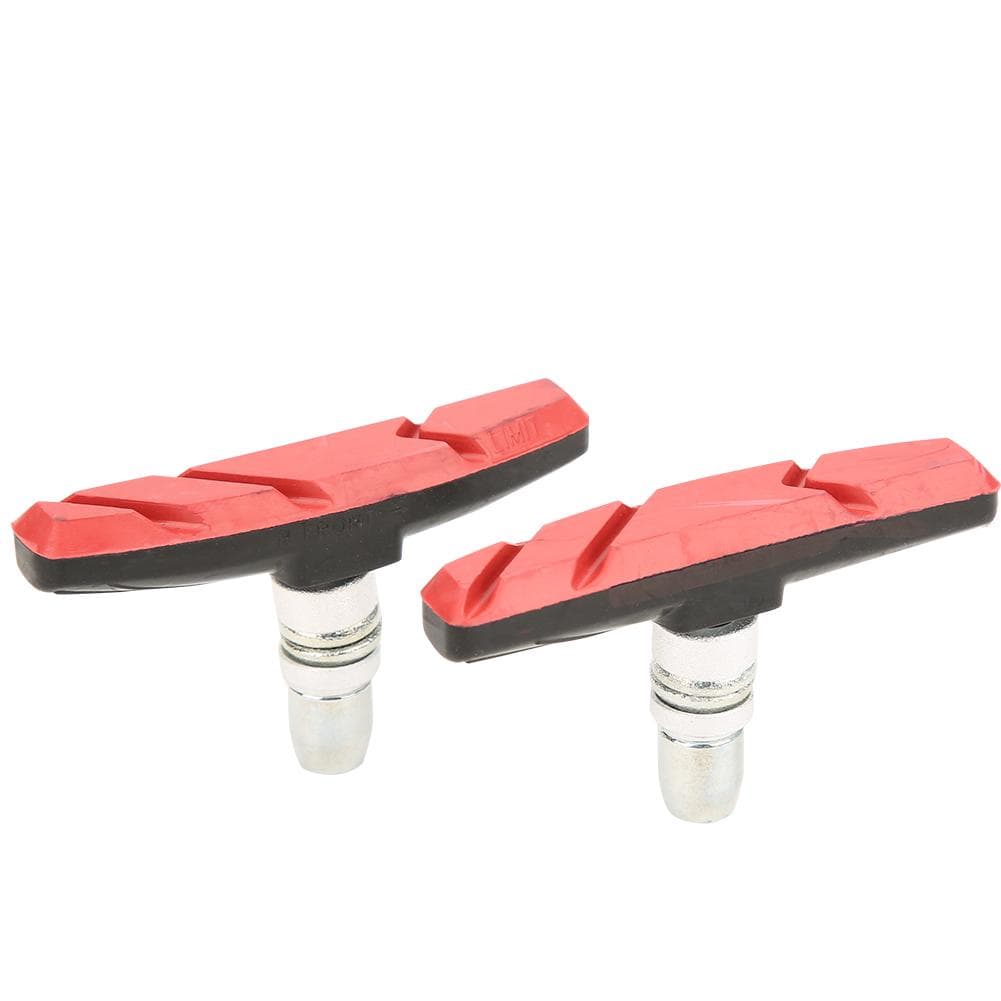 A Pair Mixture Material Silent Mountain Bike Brake Pad Blocks Shoes Bicycle Cycling AccessoriesRed